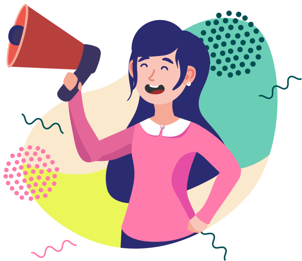 Girl with a megaphone